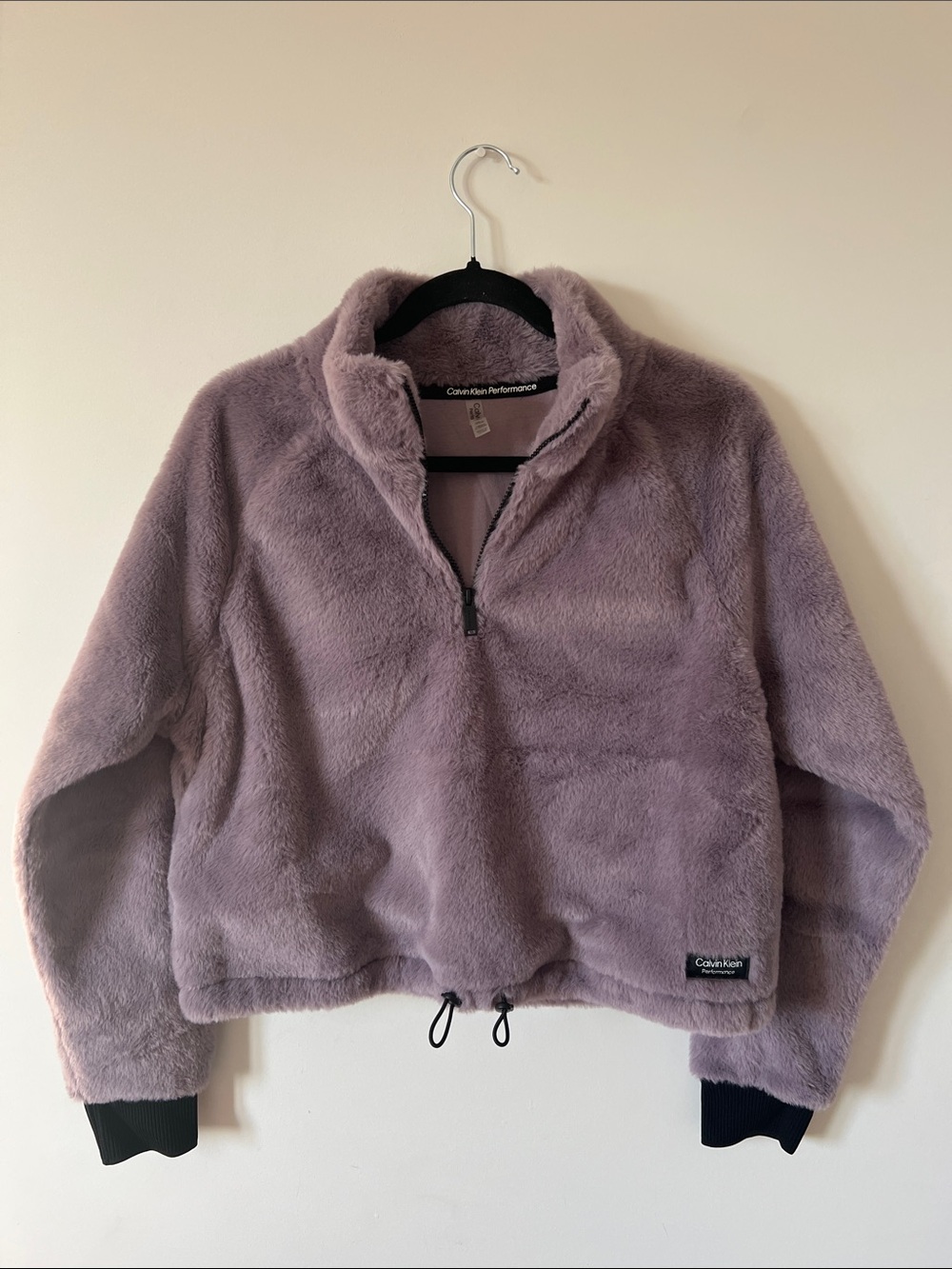 Calvin Klein Performance Lavender Plush Half-Zip Pullover